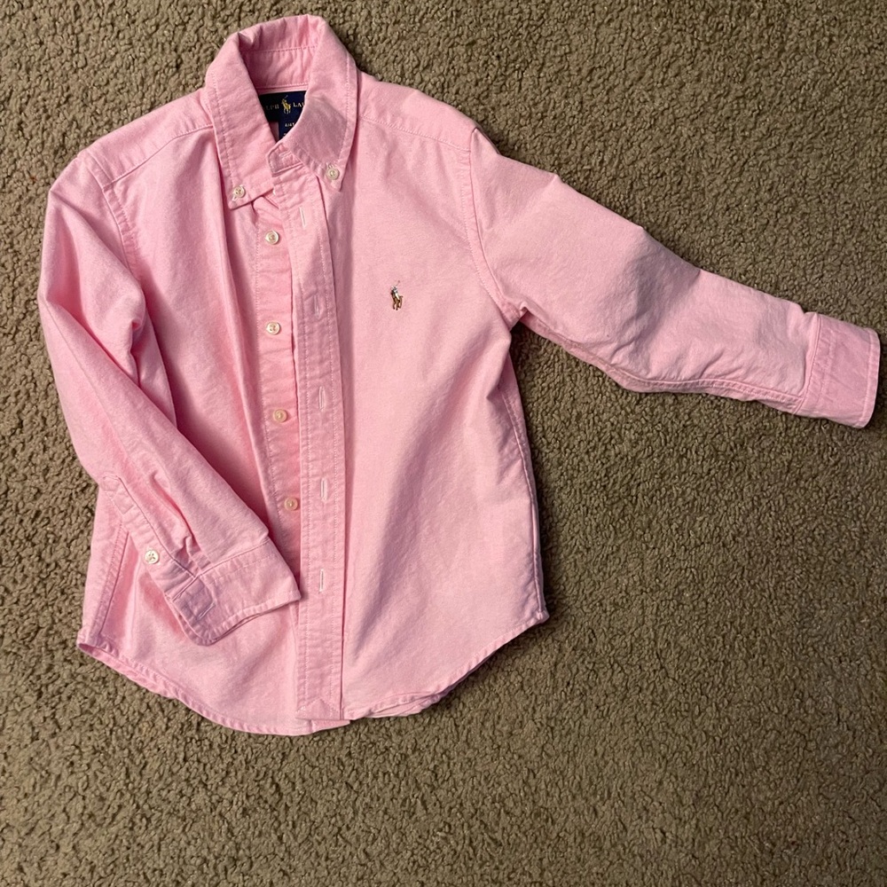 Ralph Lauren Light Pink Kids Button Down Shirt